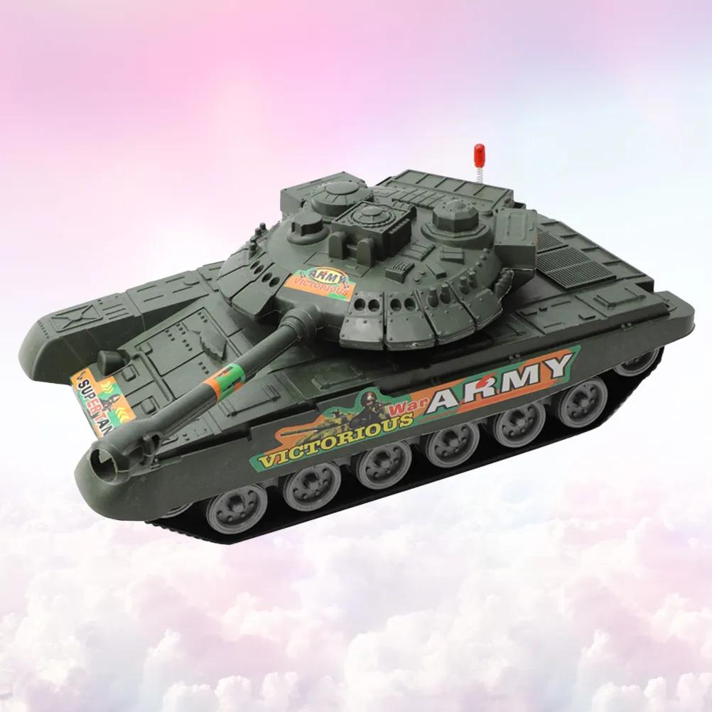 관성 탱크 모델 장난감 장식, 빈티지 데스크탑 장식, 레트로 컬렉션 공예품, 리모컨 트럭